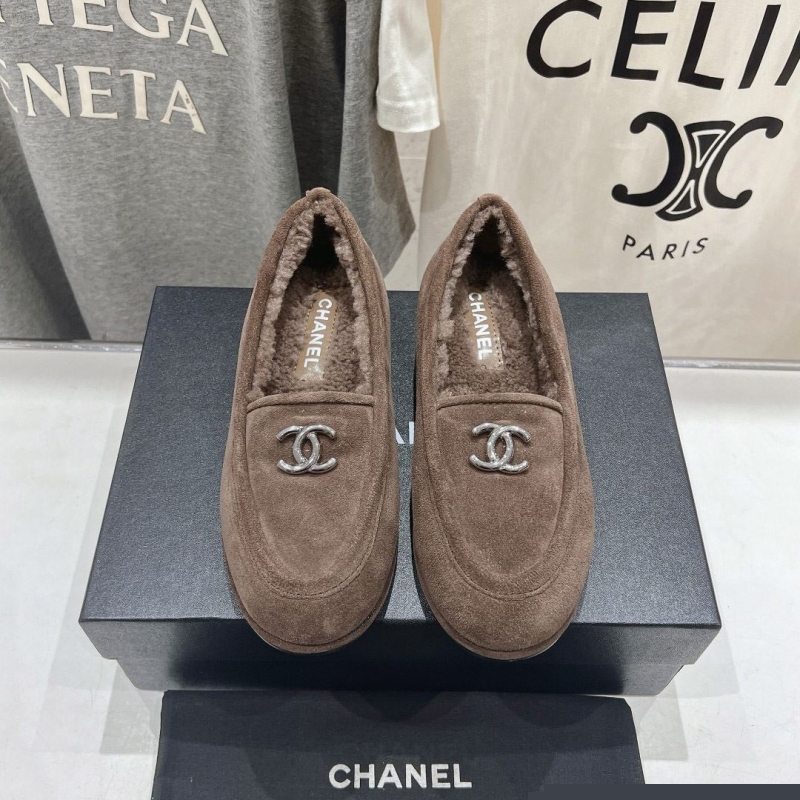 Ch*el leather shoes